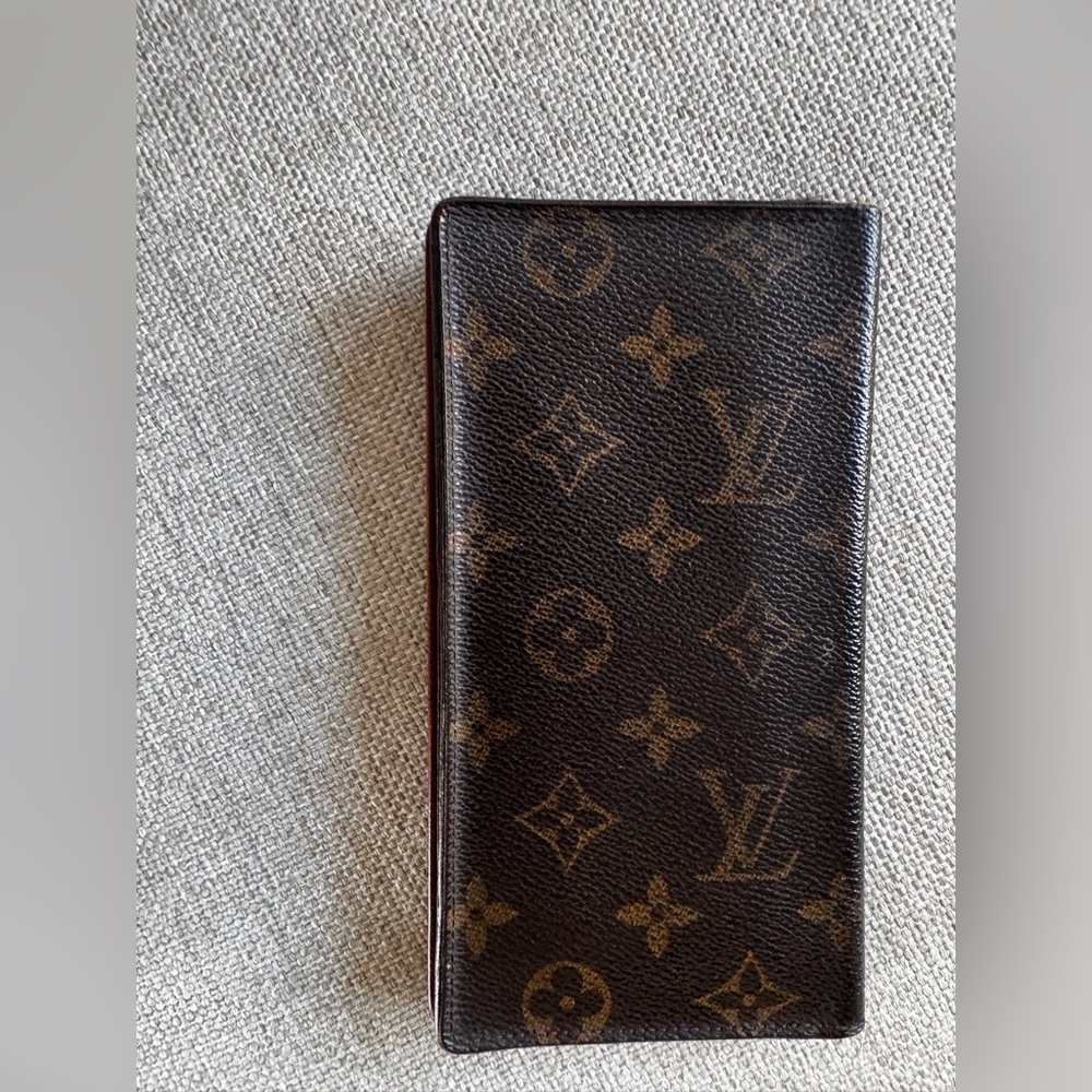 Louis Vuitton Brown Leather Long Wallet
